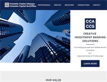 Tablet Screenshot of columbiacapitalsecurities.com